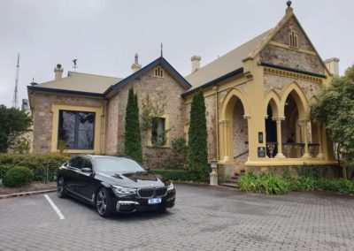 Black 7 Series awaiting guests before embarking on a wine tour of the Adelaide hills